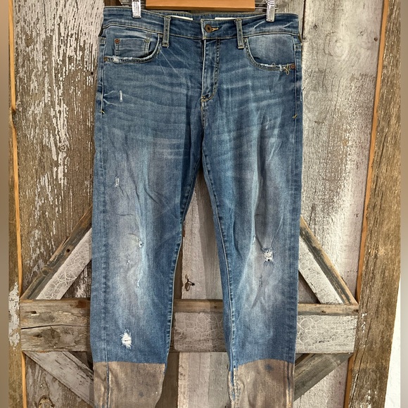 Anthropologie Denim - Anthropologie Pilcro and the Letterpress copper bottom distressed jeans.